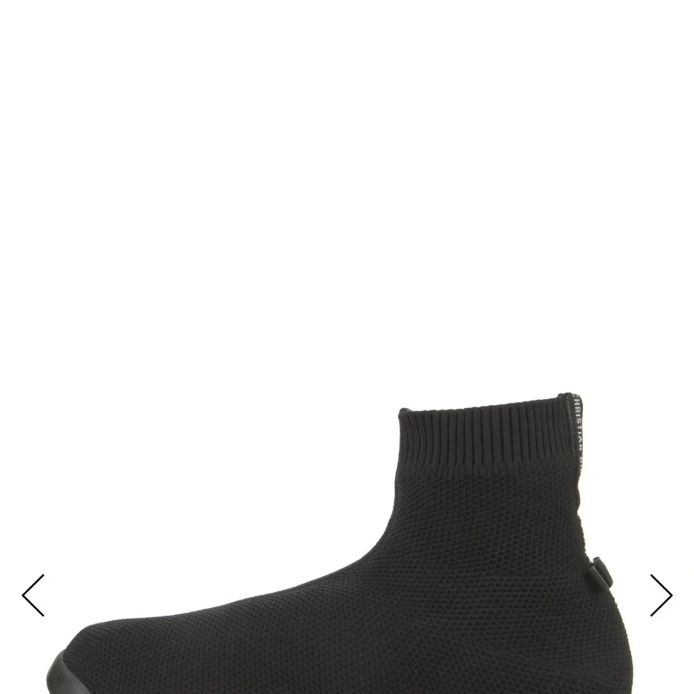 Dior Black and White Knit High-Top Sneakers - Picture 2 of 5